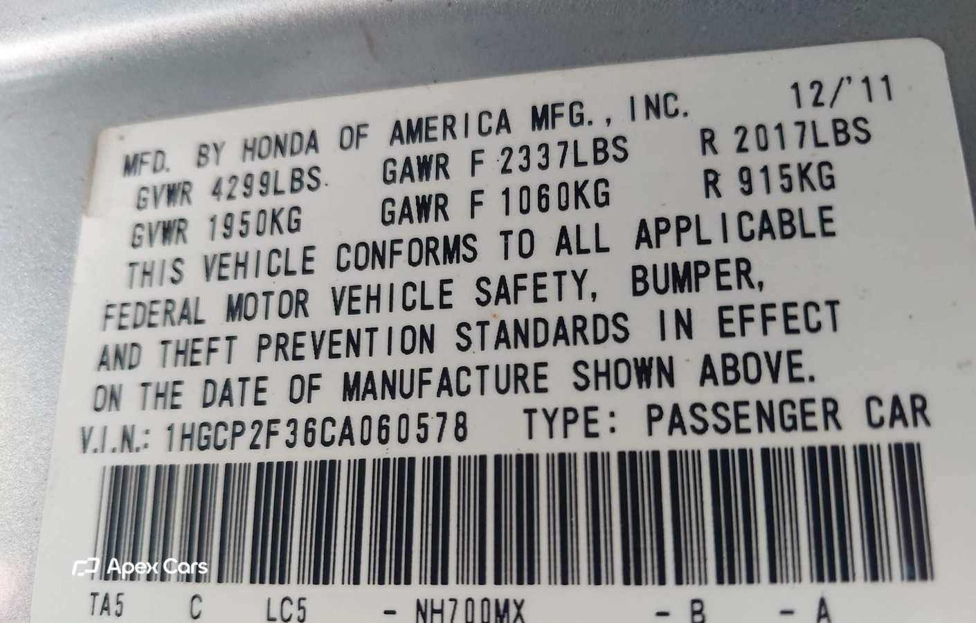 Honda Accord 2012