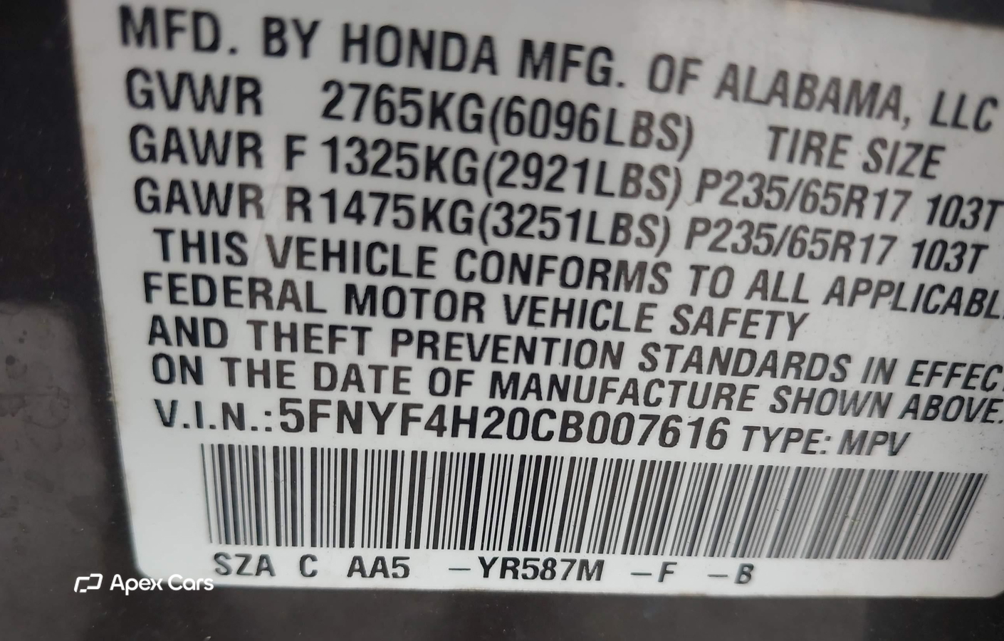 Honda Pilot 2012