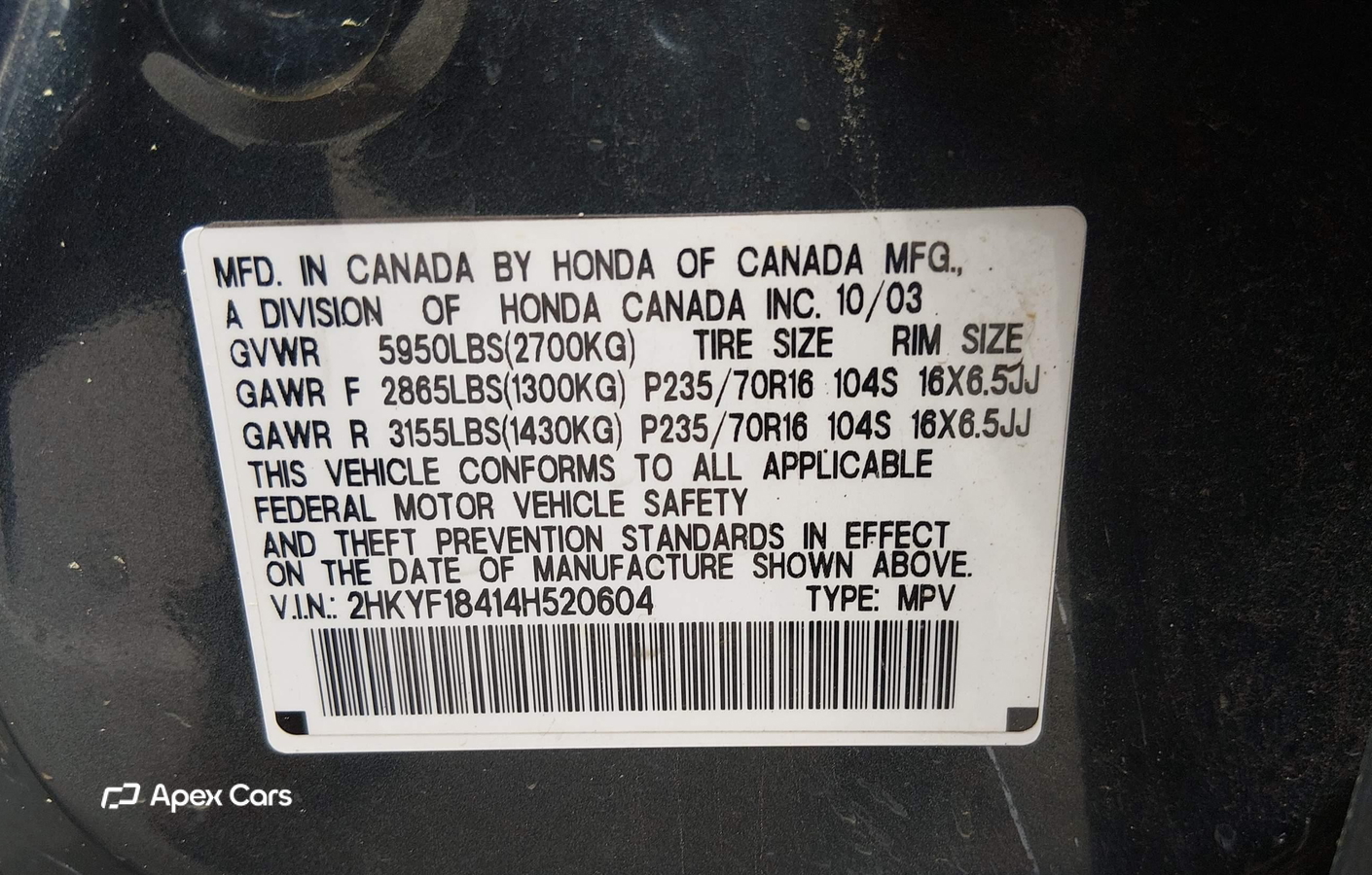 Honda Pilot 2004