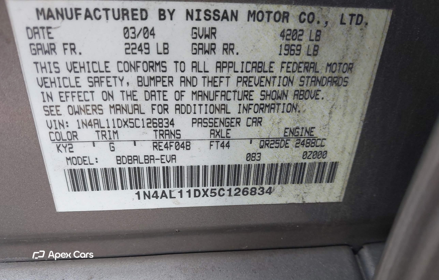 Nissan Altima 2005