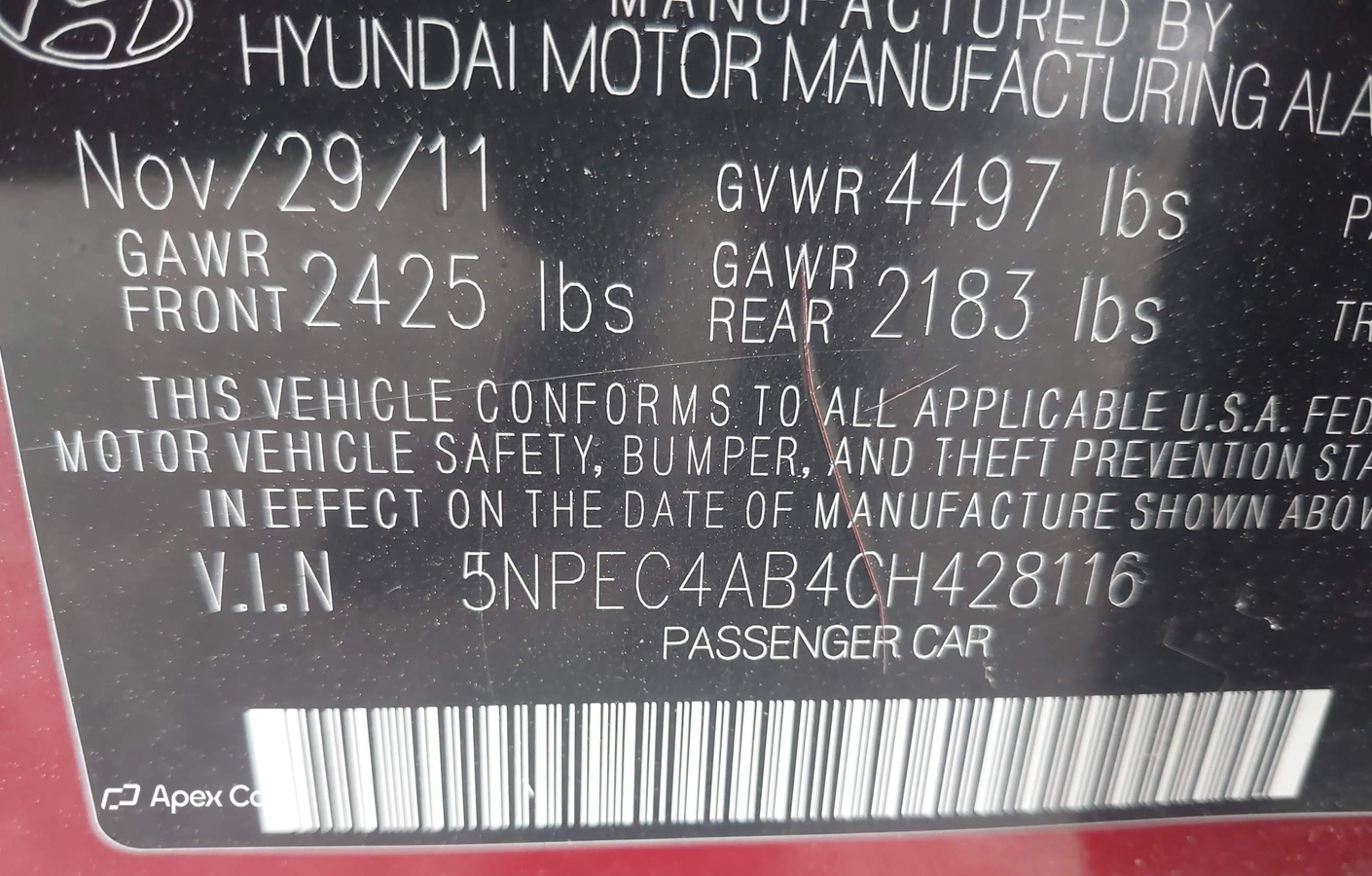 Hyundai Sonata 2012