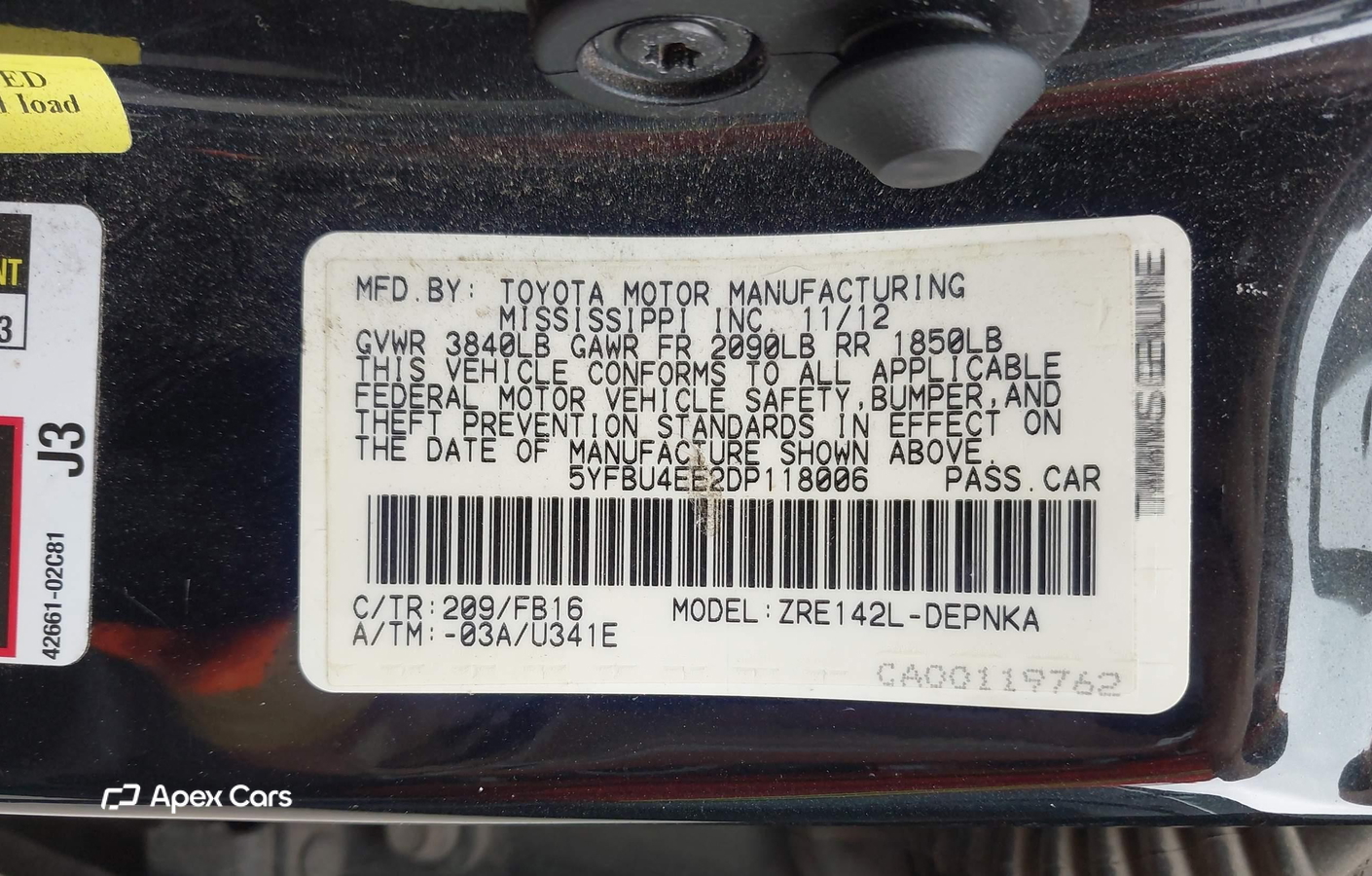Toyota Corolla 2013