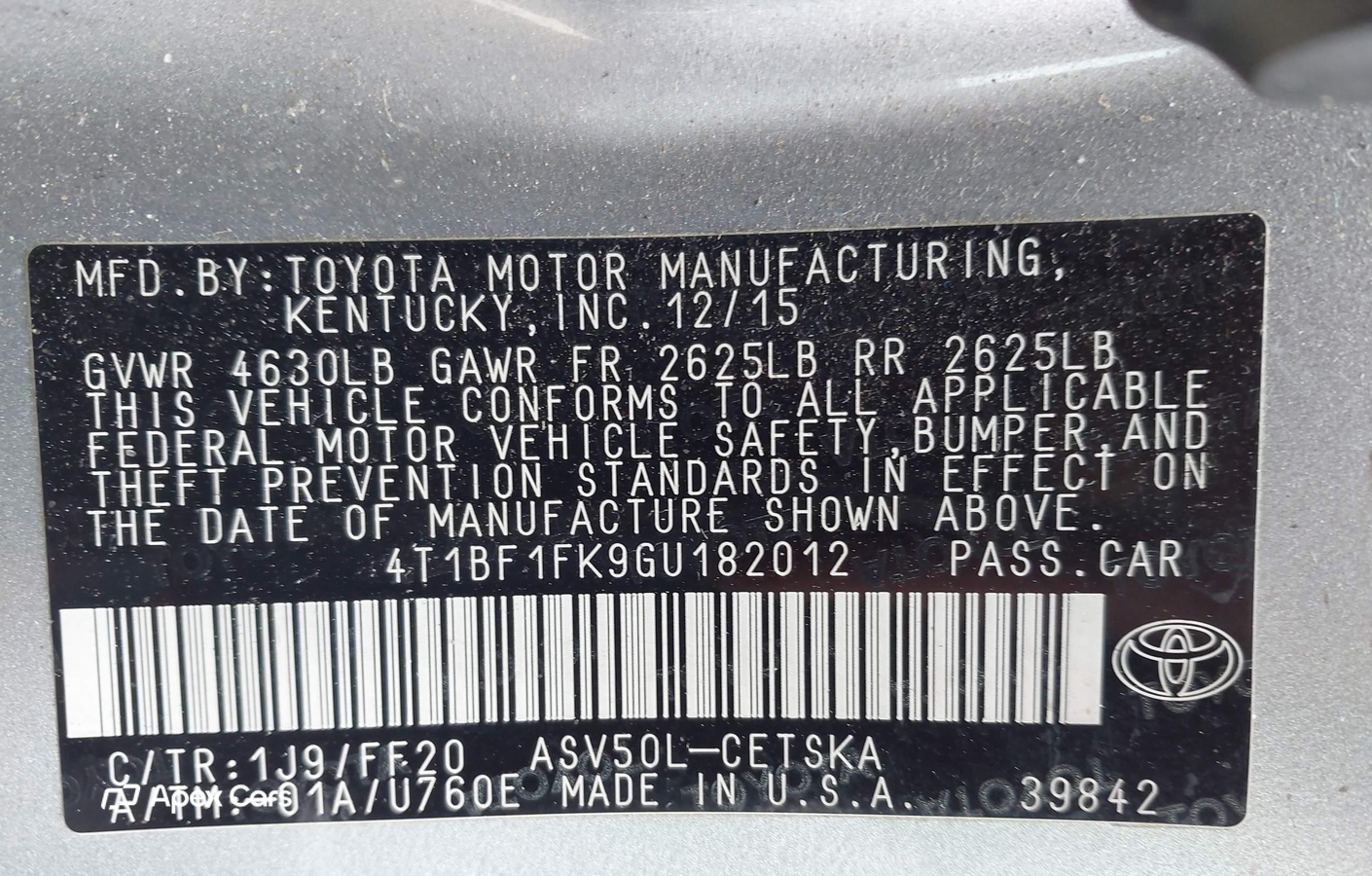 Toyota Camry 2016