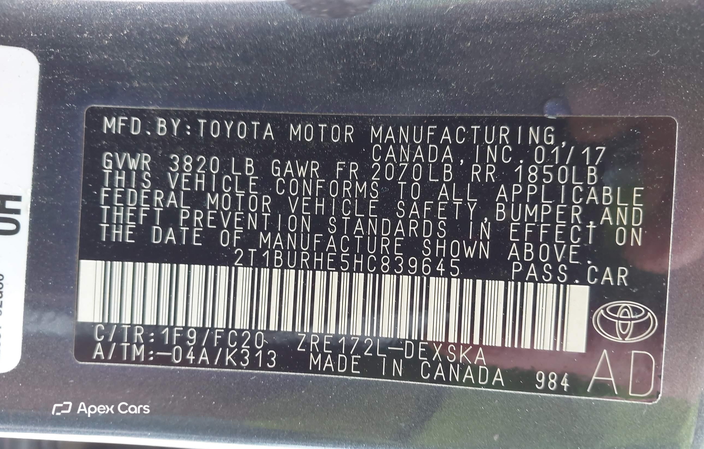 Toyota Corolla 2017
