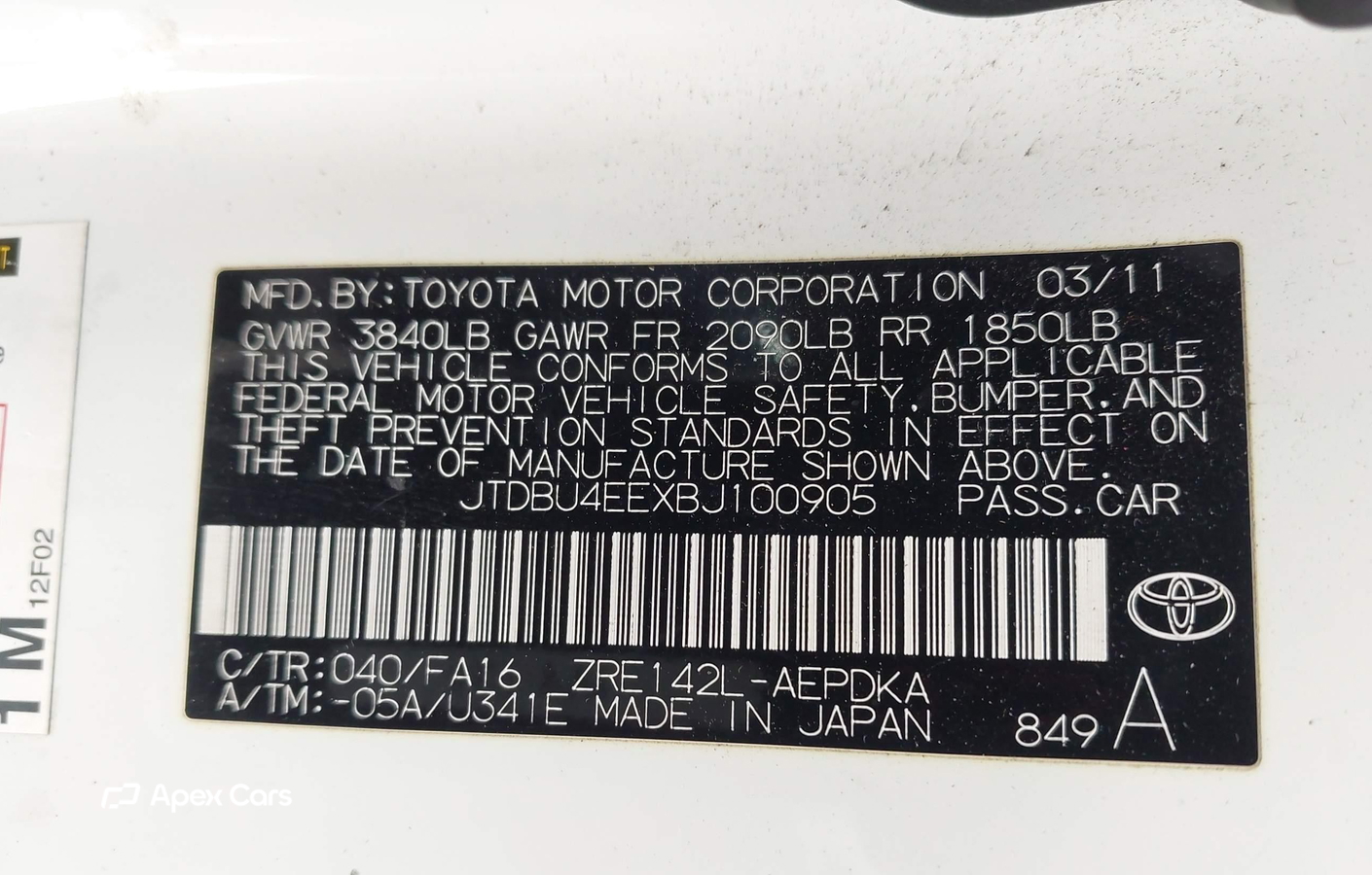 Toyota Corolla 2011