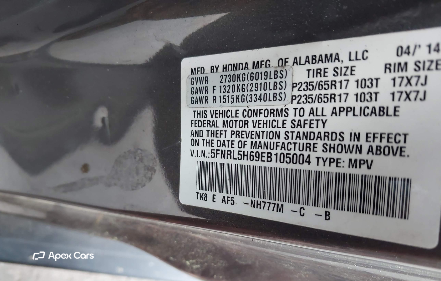 Honda Odyssey 2014