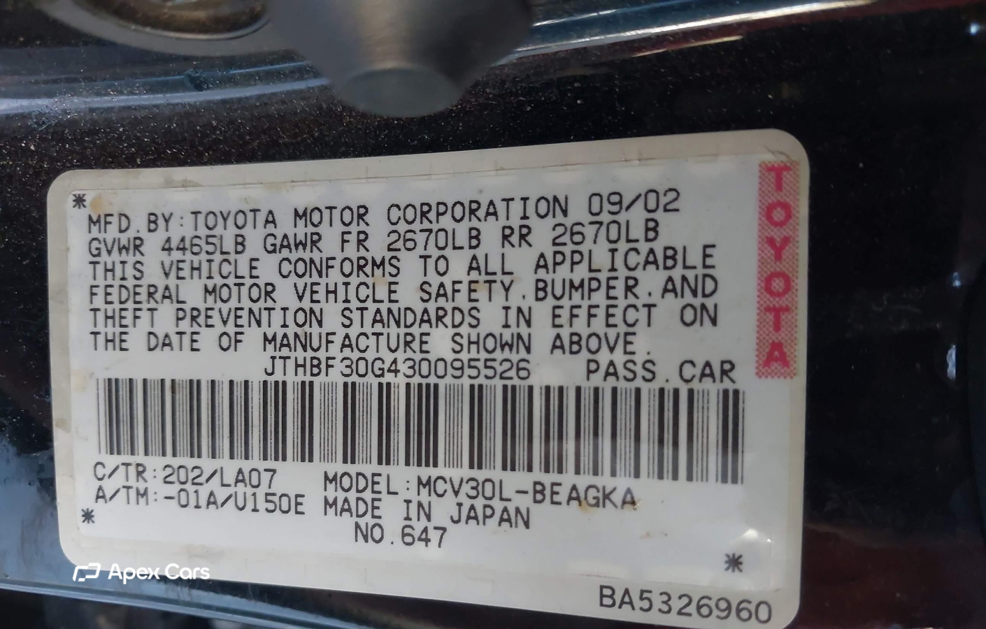 Lexus ES 2003