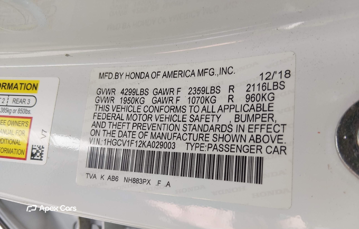 Honda Accord 2019