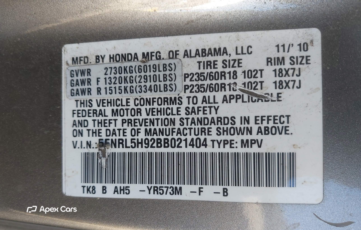 Honda Odyssey 2011