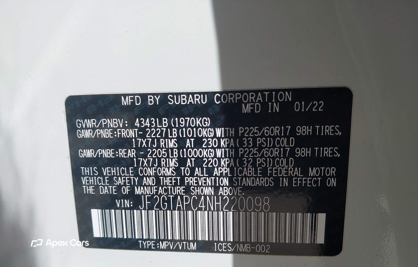 Subaru XV 2022