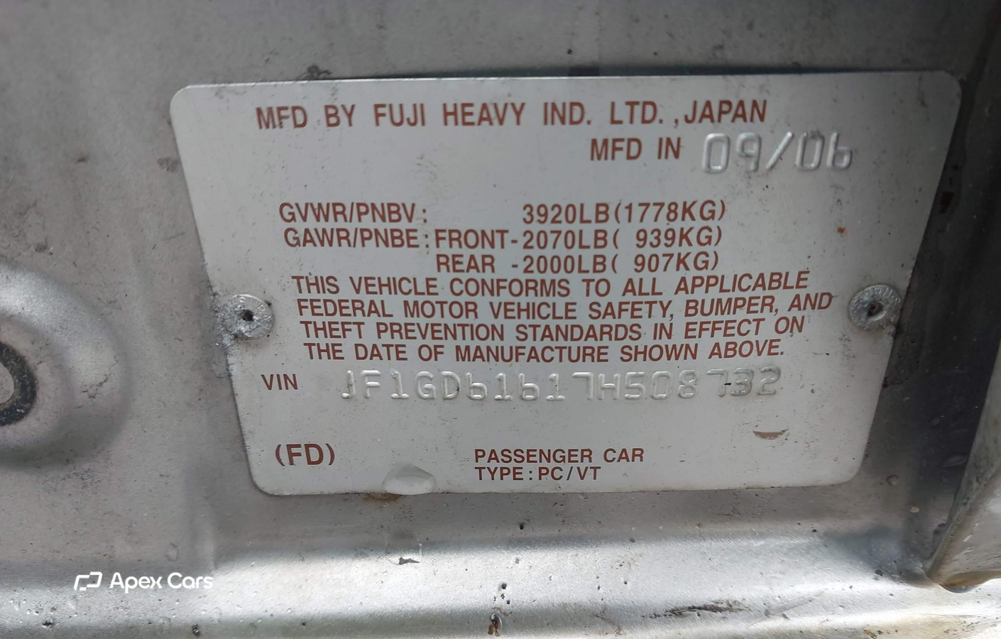 Subaru Impreza 2007