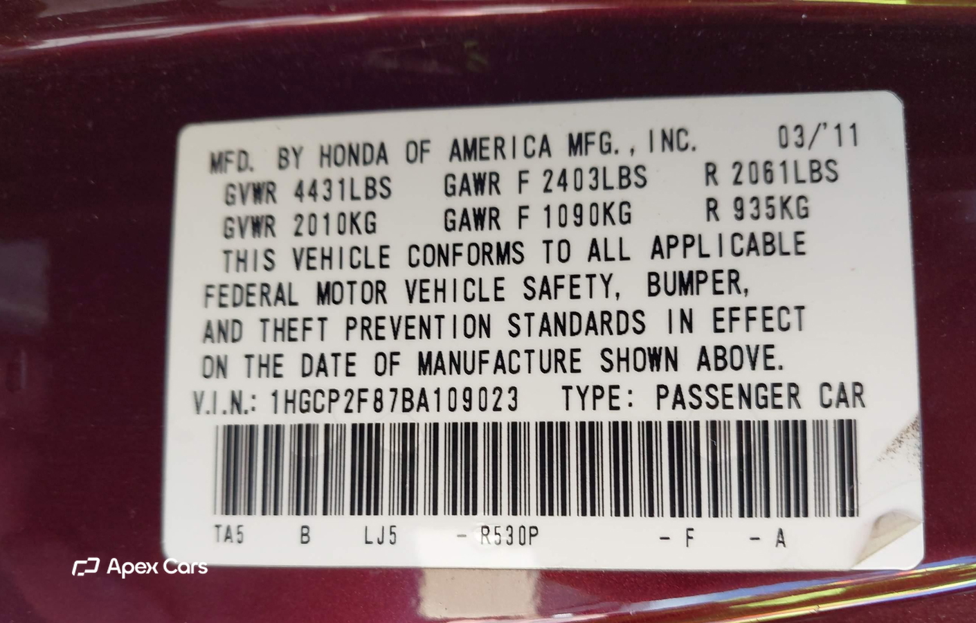 Honda Accord 2011