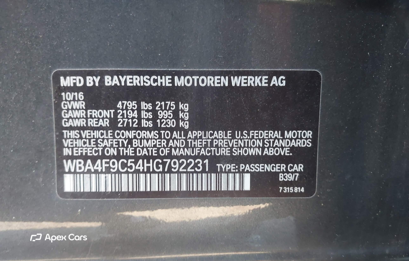 BMW Series 4 2017