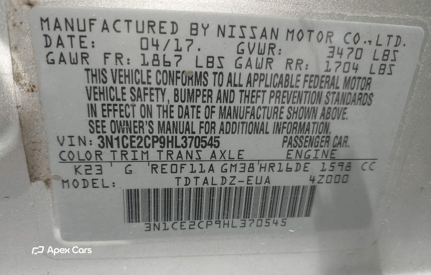 Nissan Versa 2017