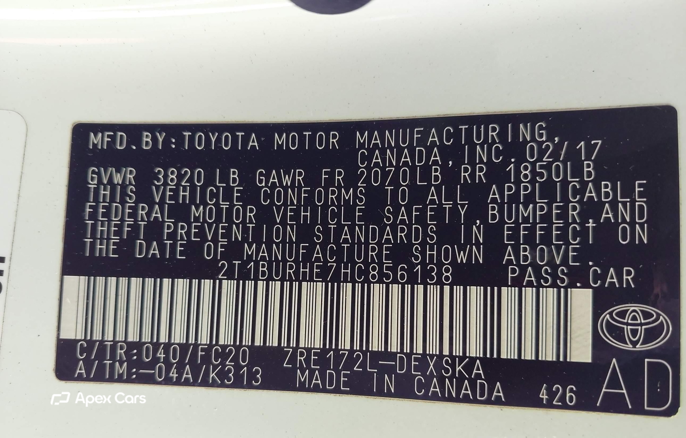 Toyota Corolla 2017
