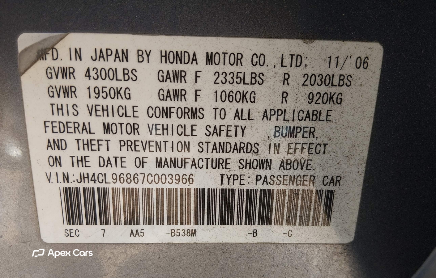 Acura TSX 2007