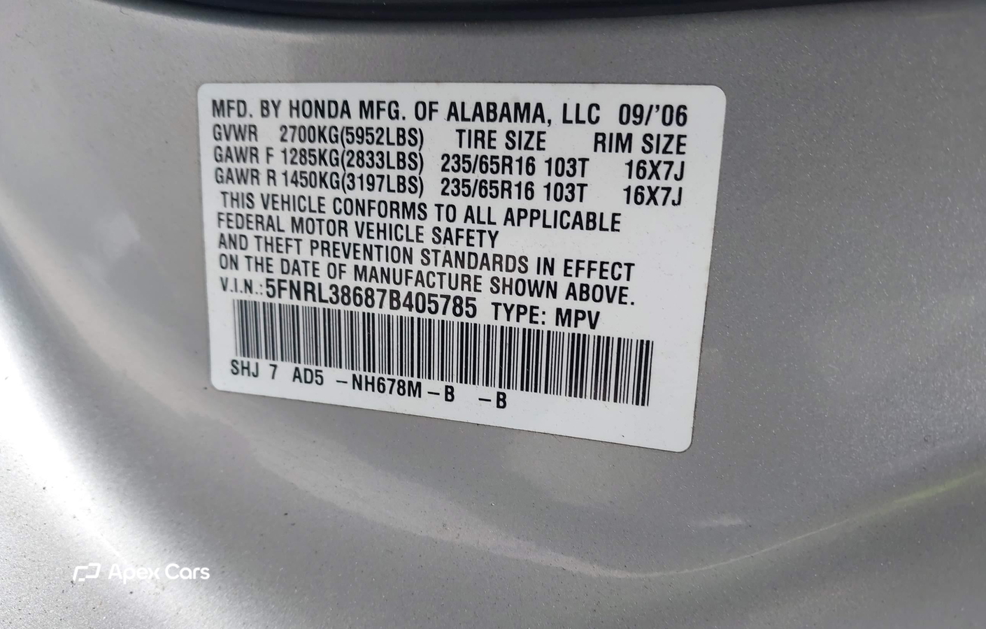 Honda Odyssey 2007