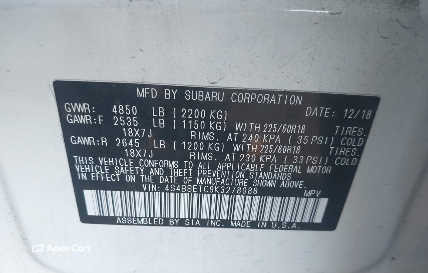 Subaru Outback 2019