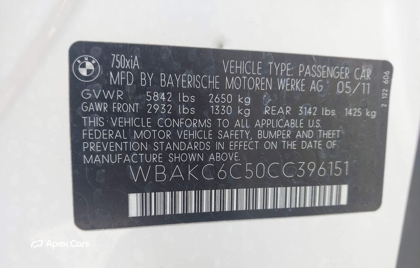 BMW Series 7 2012