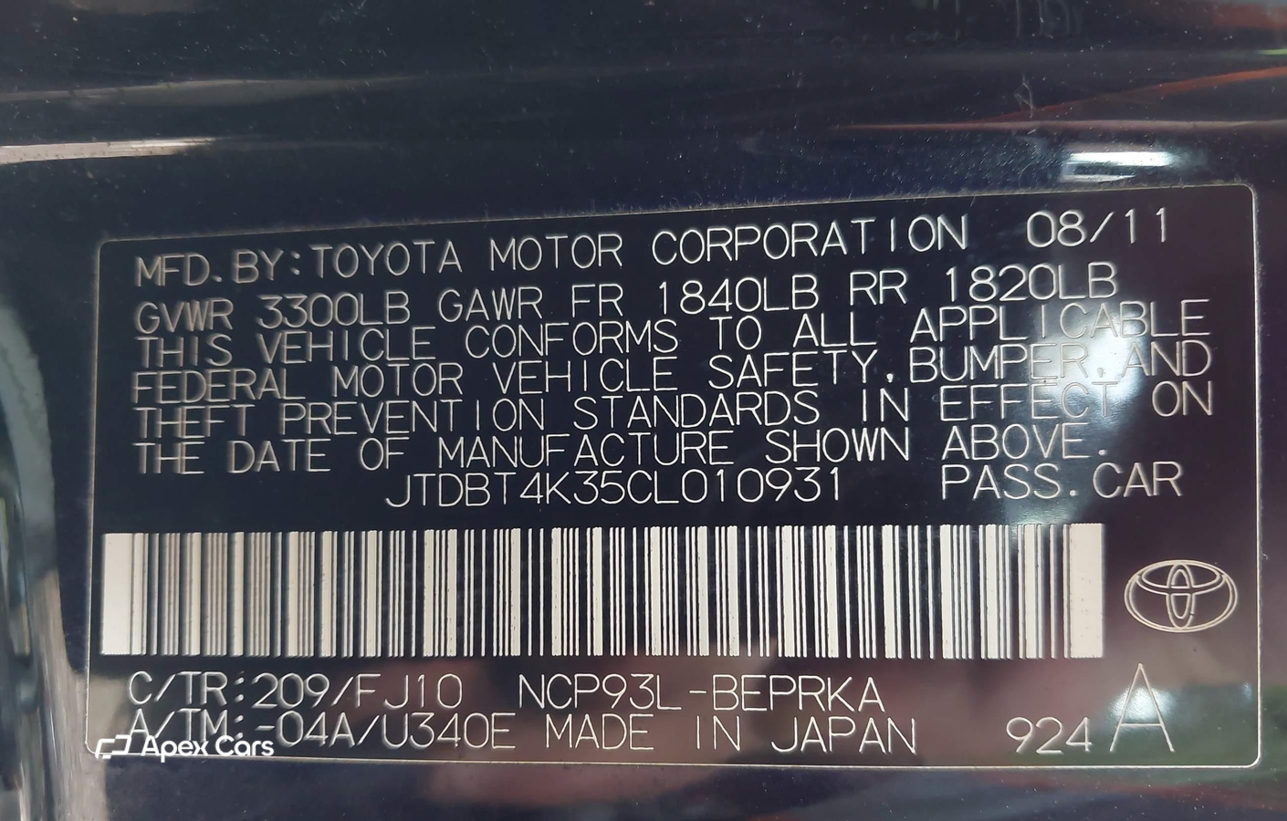 Toyota Yaris 2012