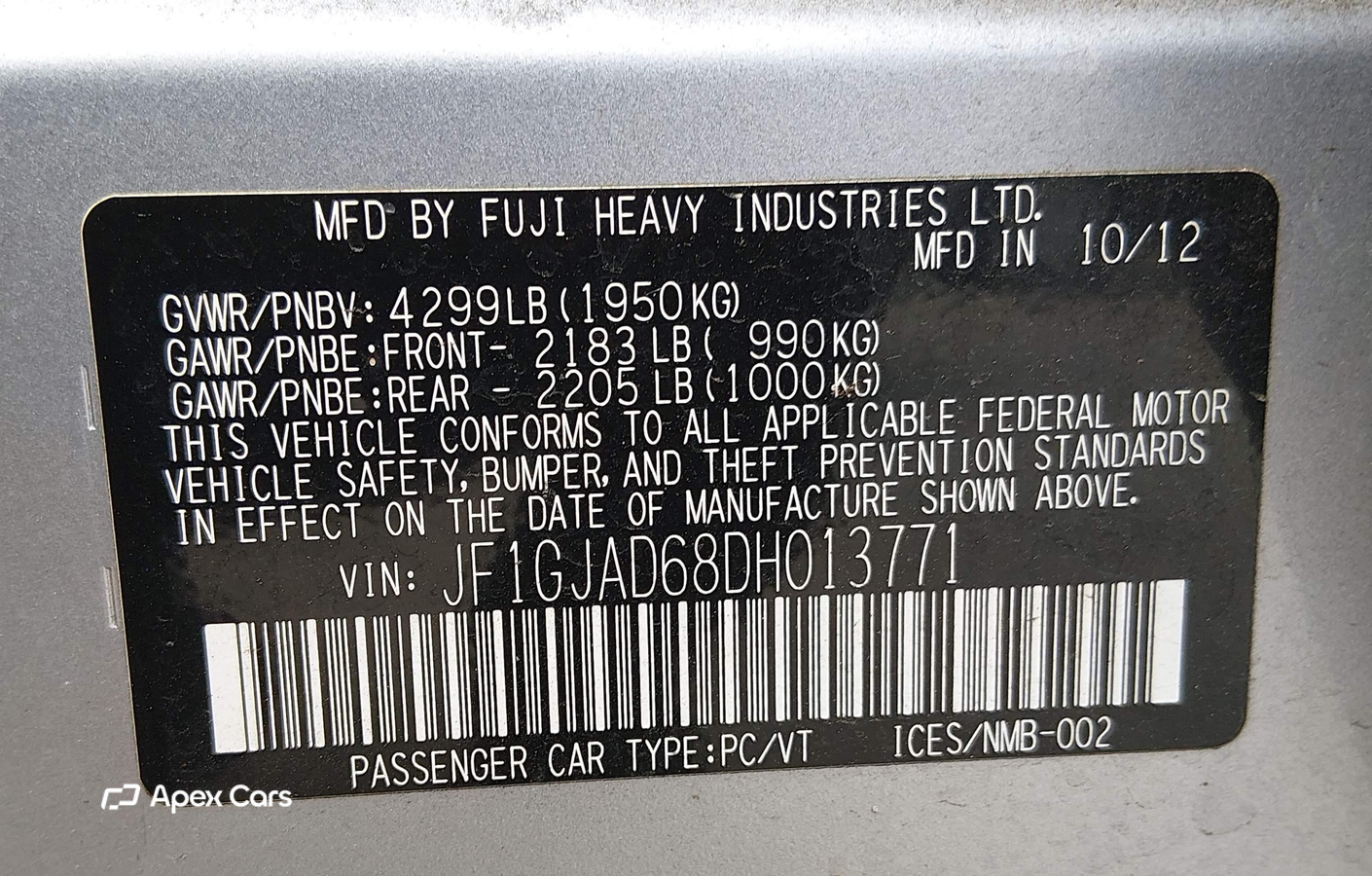 Subaru Impreza 2013