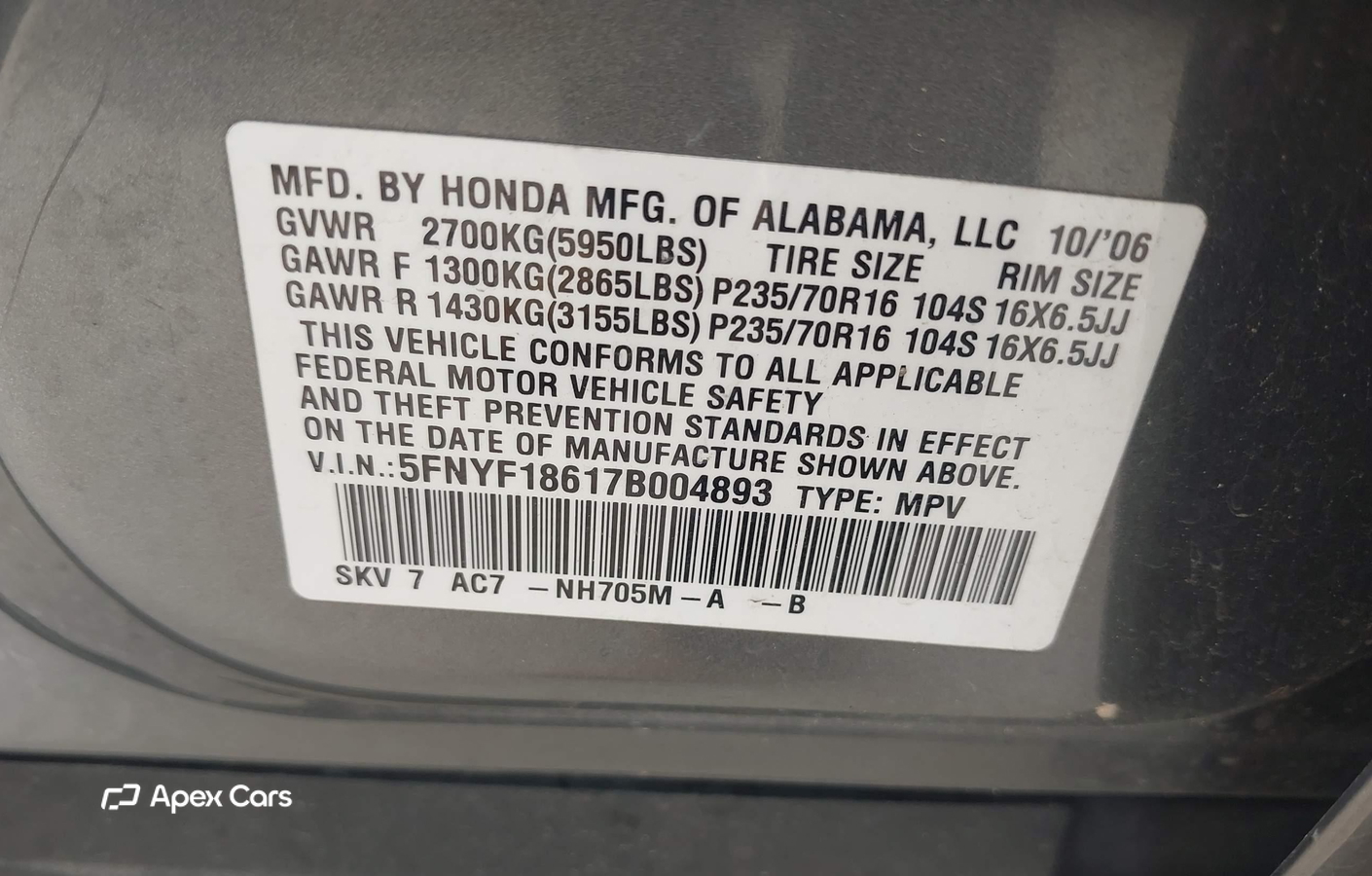 Honda Pilot 2007