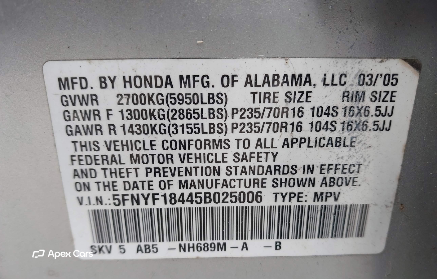 Honda Pilot 2005