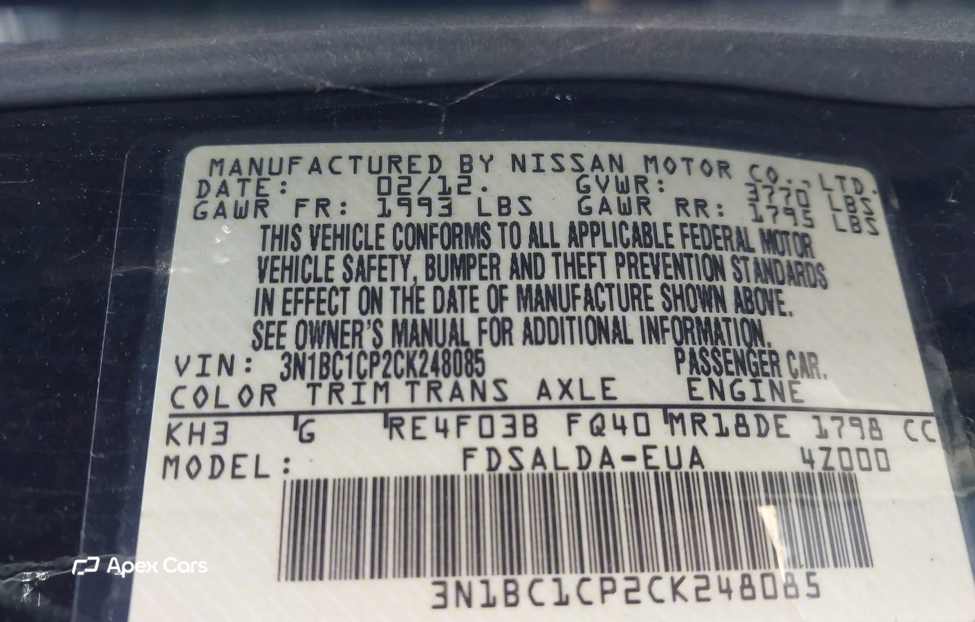 Nissan Versa 2012