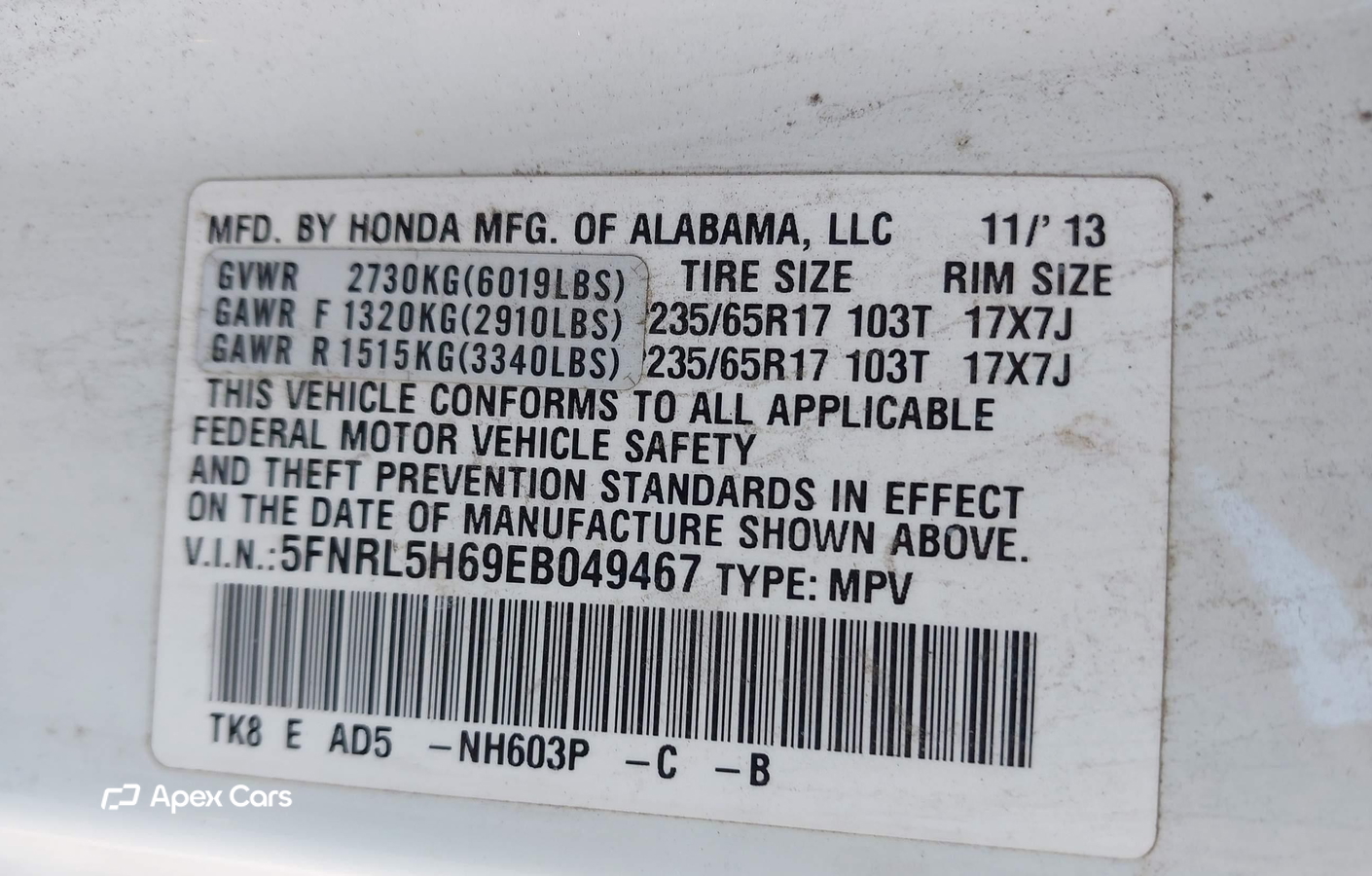 Honda Odyssey 2014