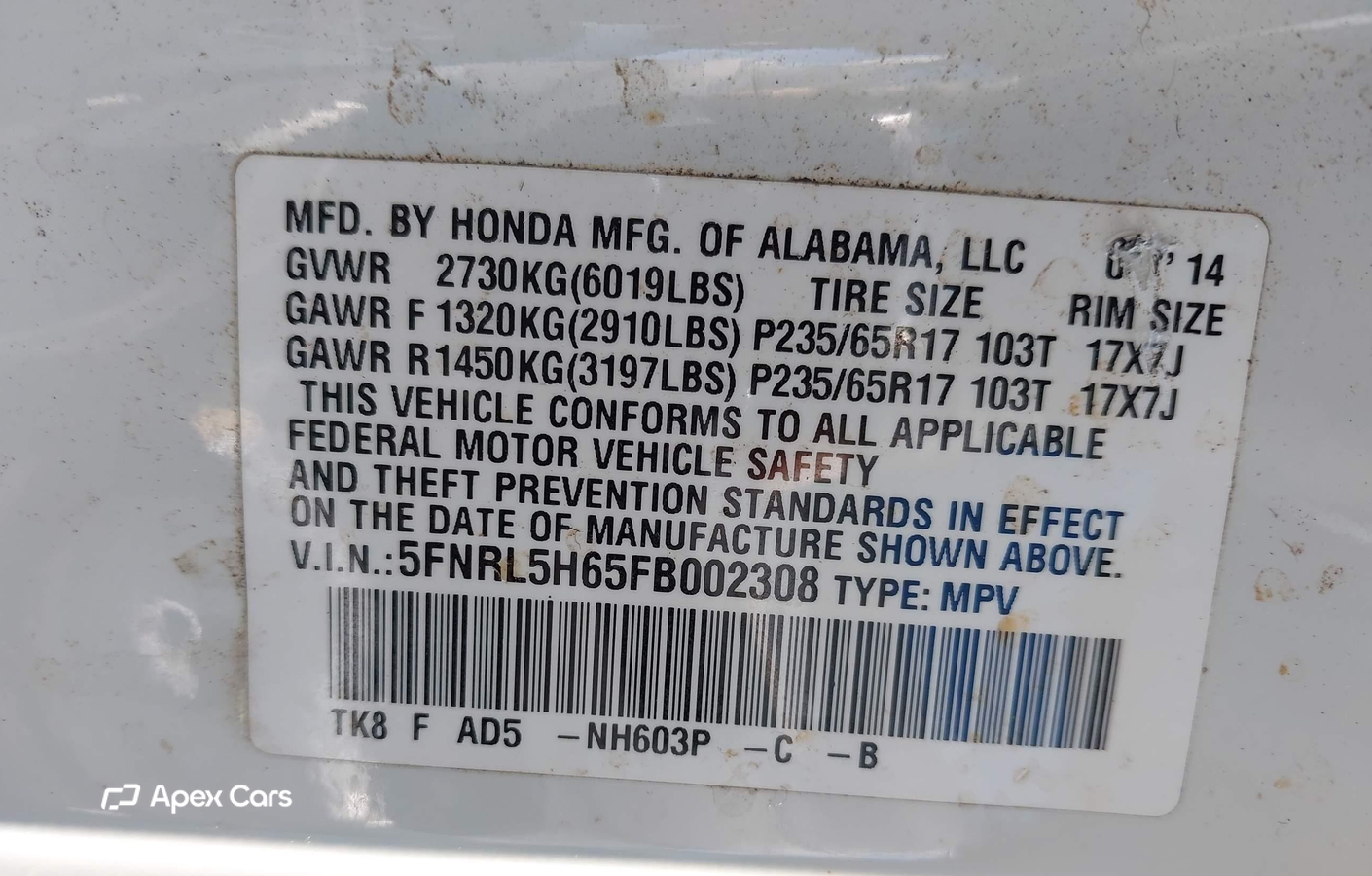 Honda Odyssey 2015