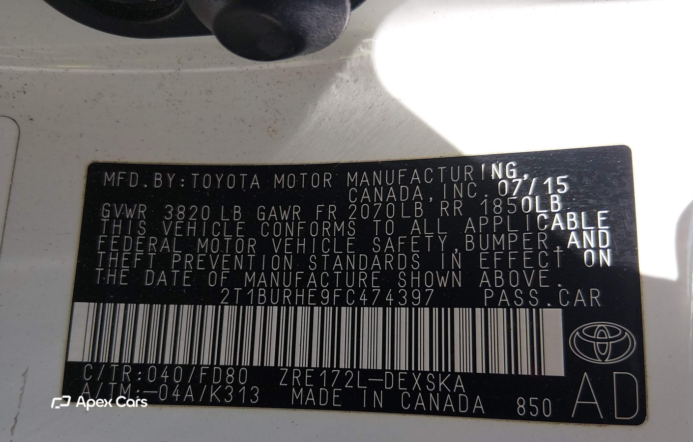 Toyota Corolla 2015