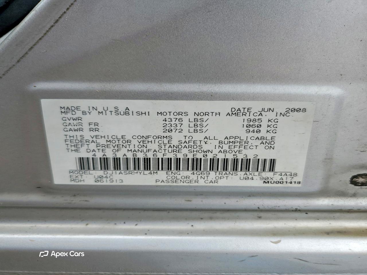 Mitsubishi Galant 2009