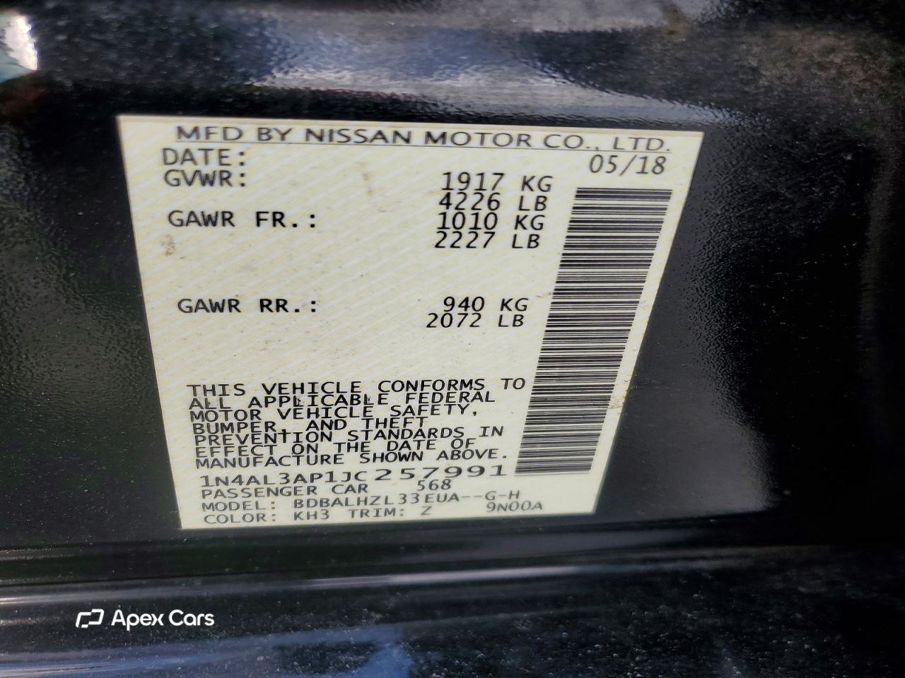 Nissan Altima 2018