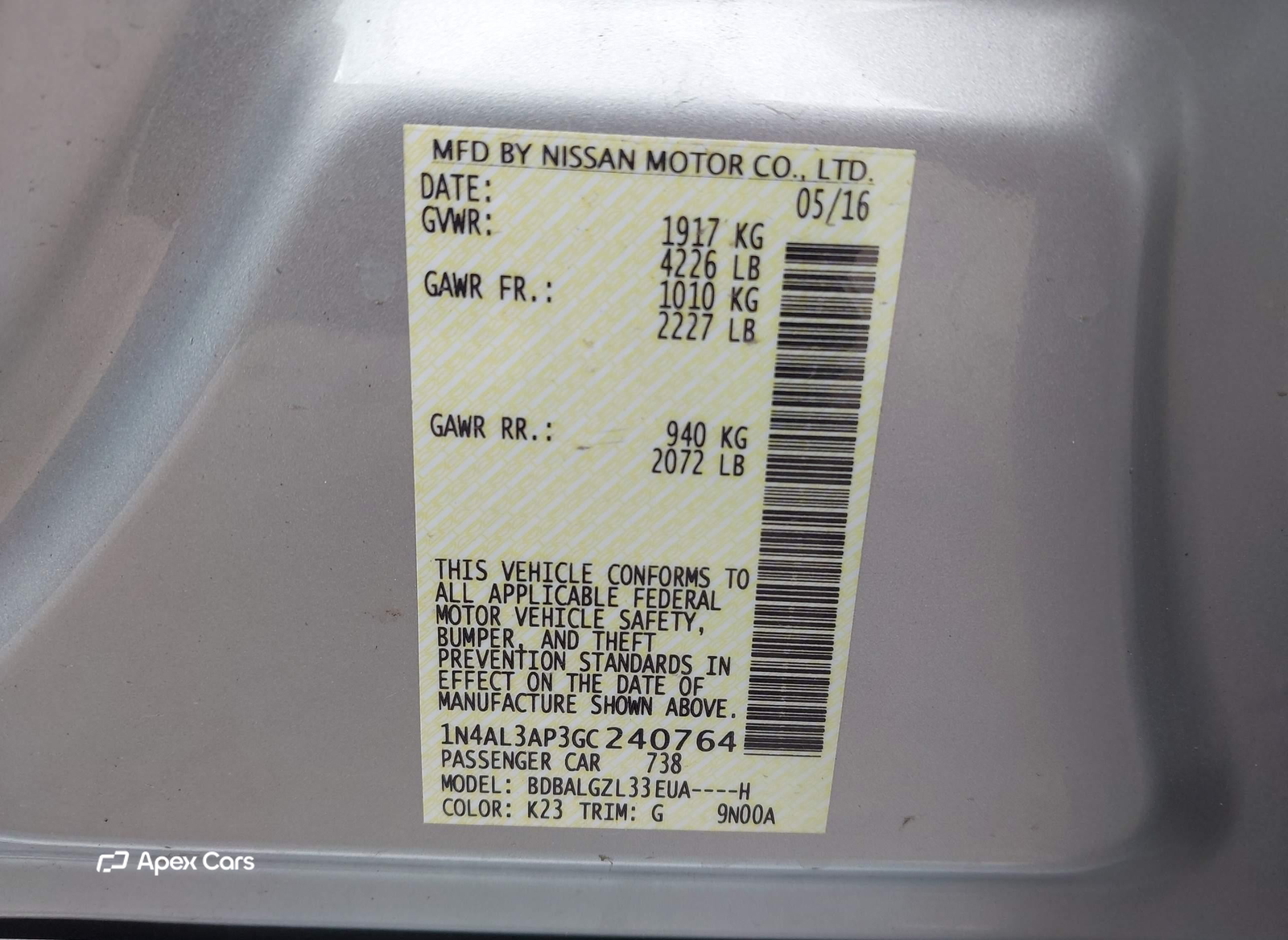 Nissan Altima 2016