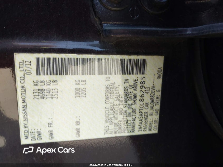 Nissan Maxima 2012