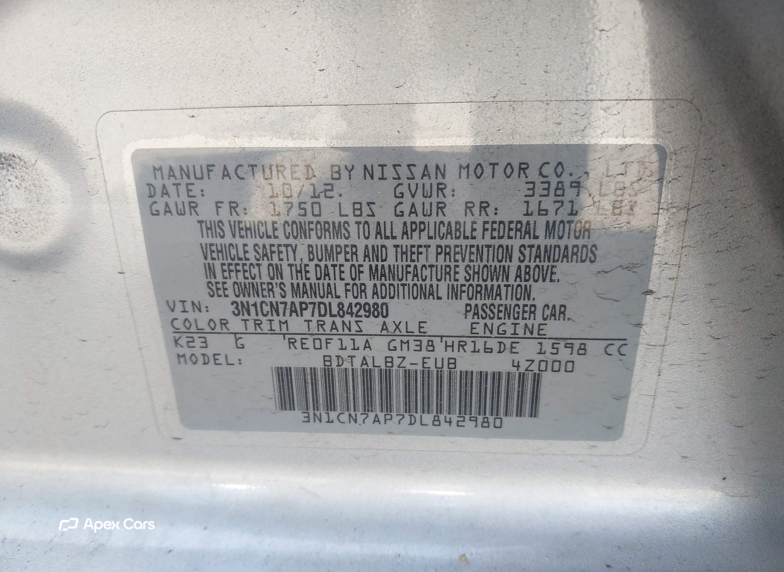 Nissan Versa 2013