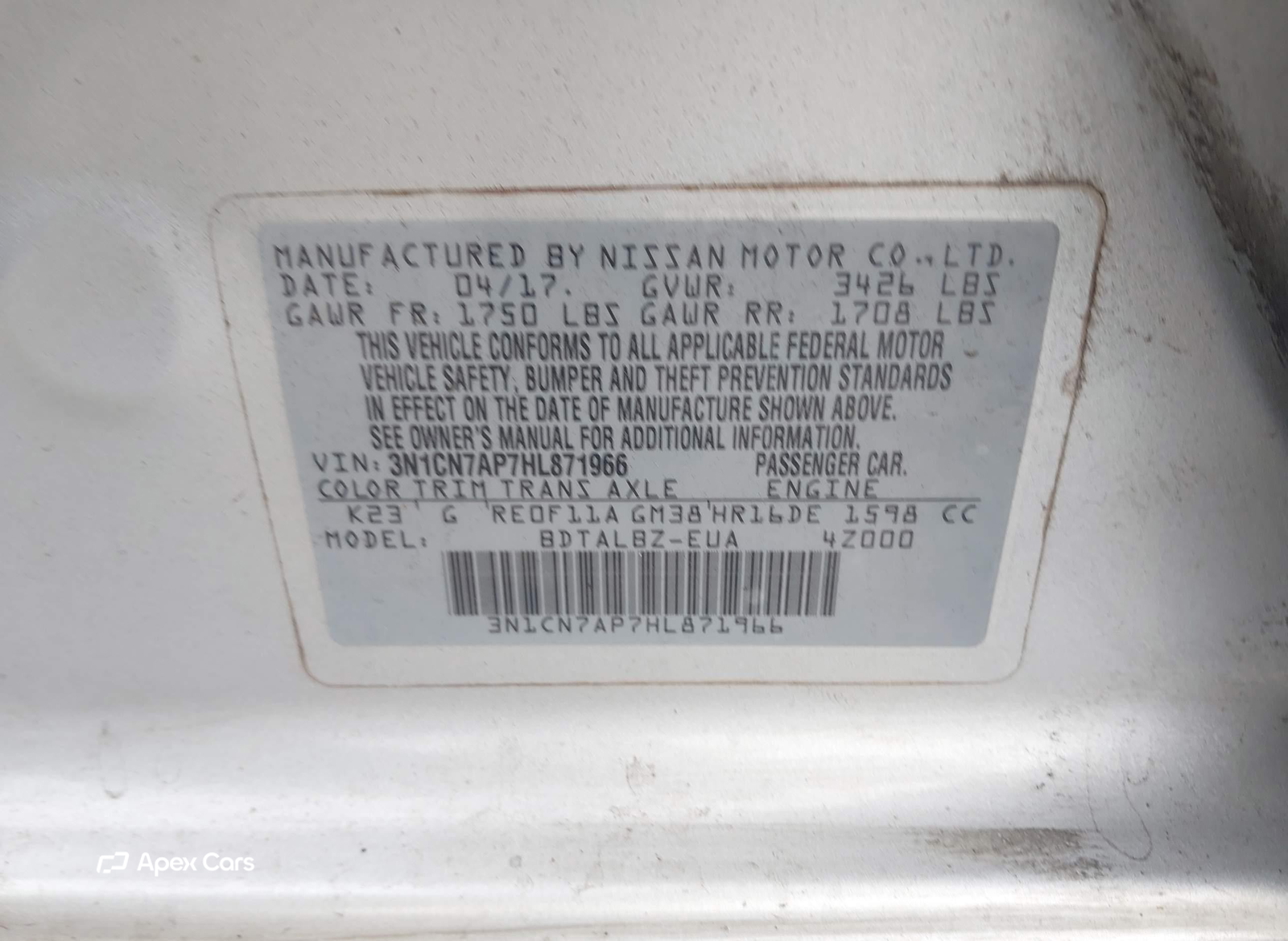 Nissan Versa 2017