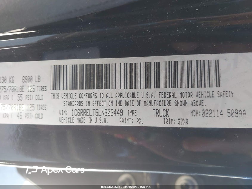 RAM 1500 2020