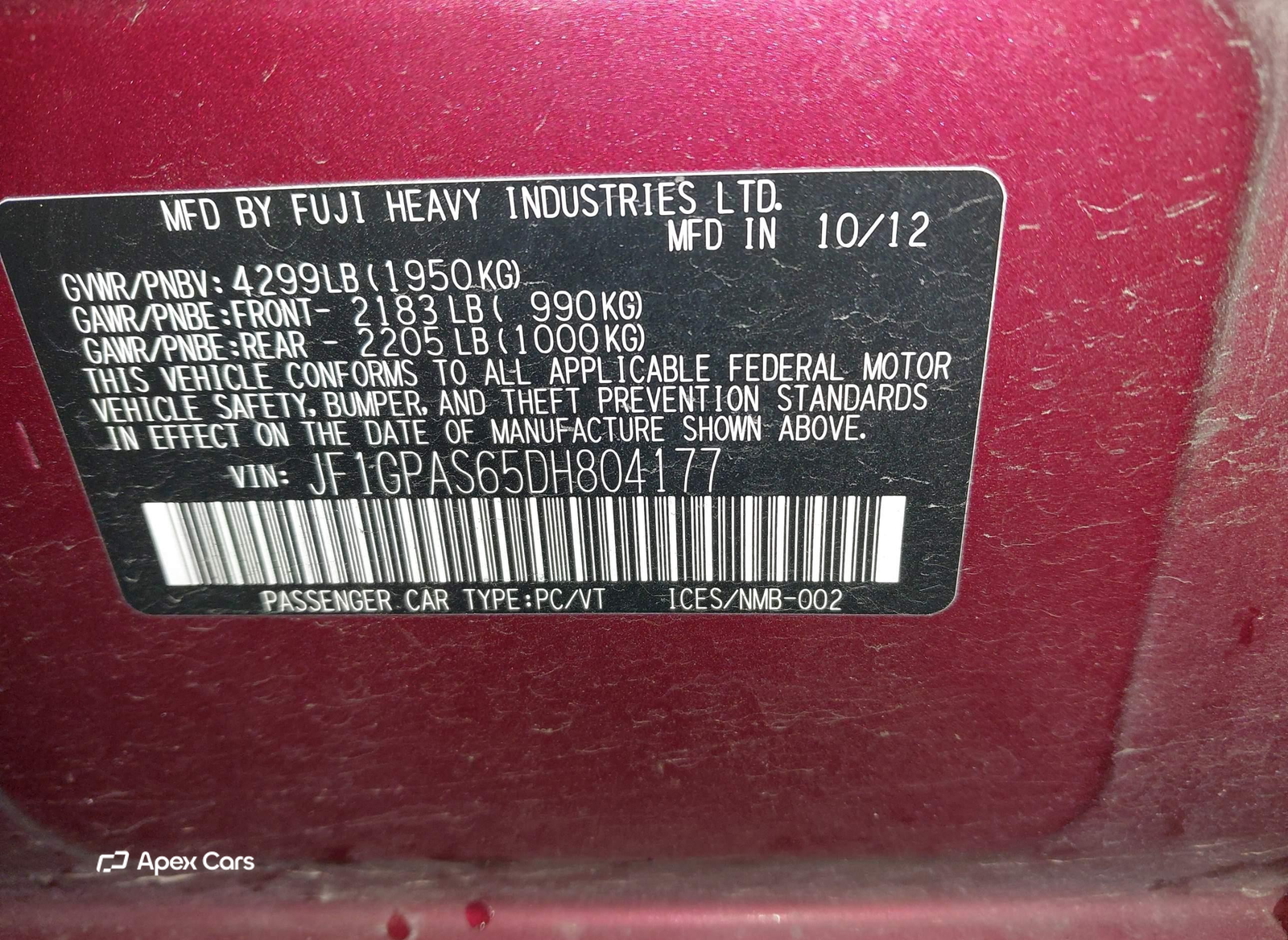 Subaru Impreza 2013