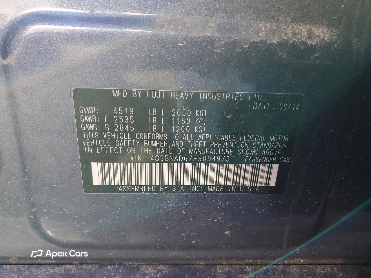 Subaru Legacy 2015