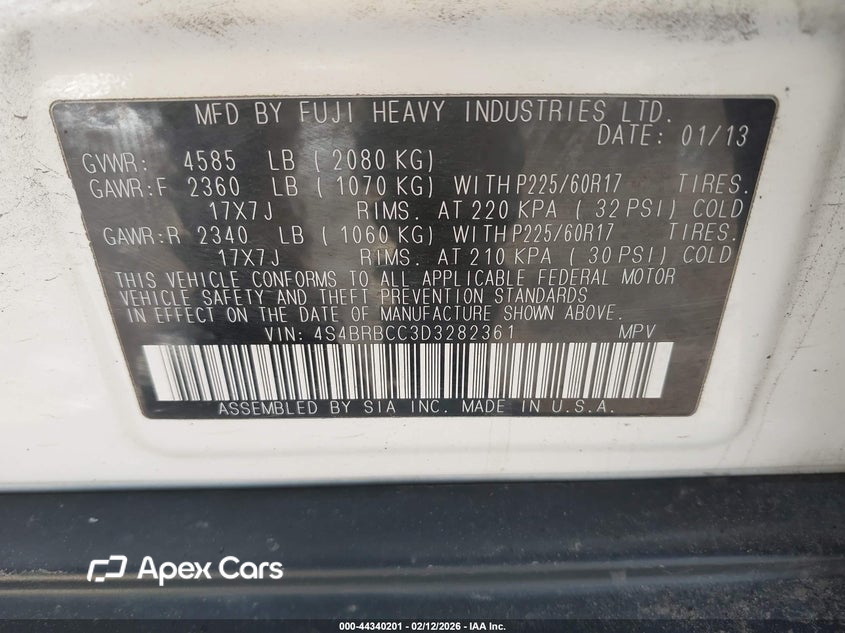 Subaru Outback 2013