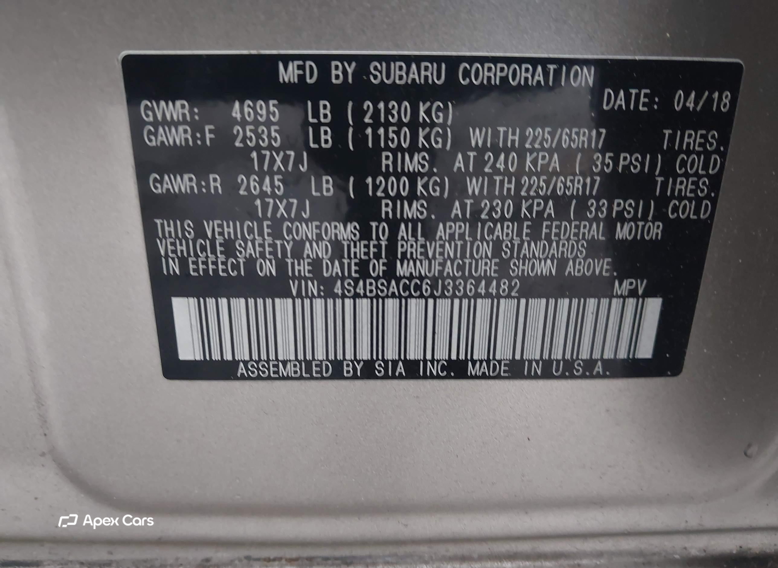 Subaru Outback 2018