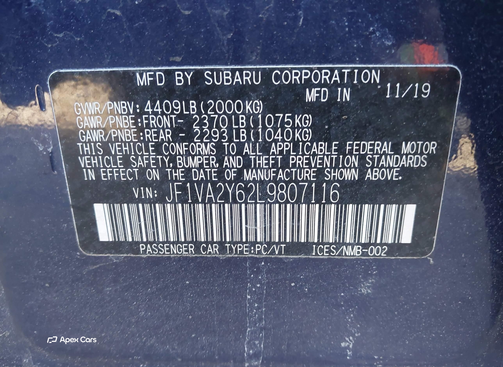 Subaru WRX STi 2020