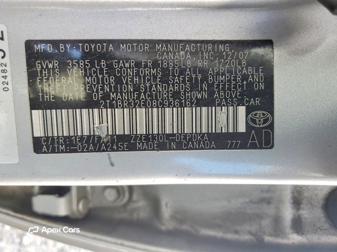 Toyota Corolla 2008