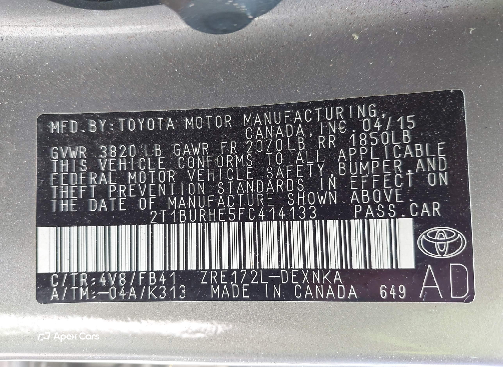 Toyota Corolla 2015