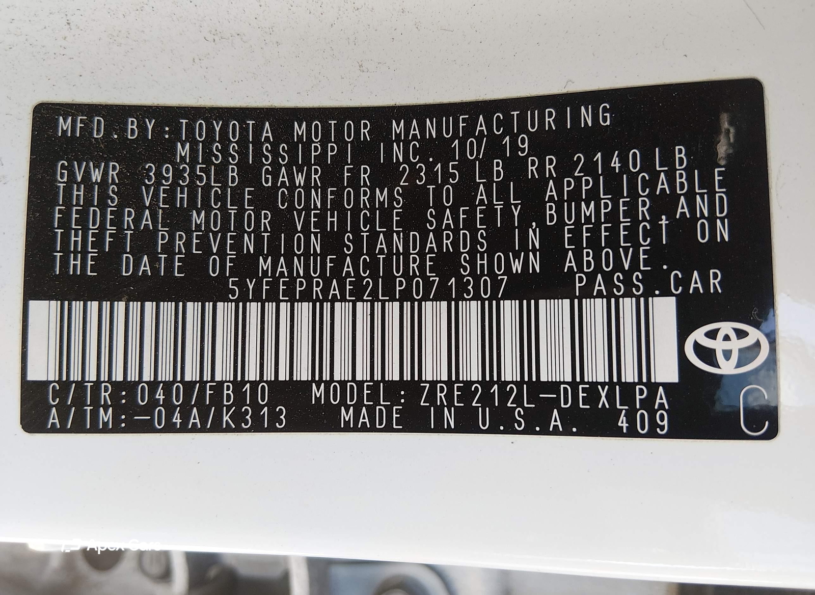 Toyota Corolla 2020