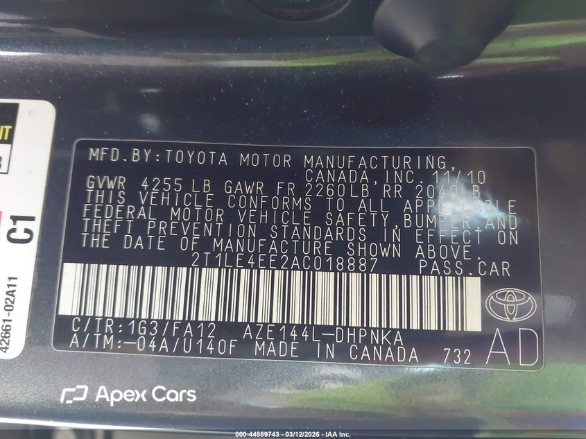 Toyota Matrix 2010