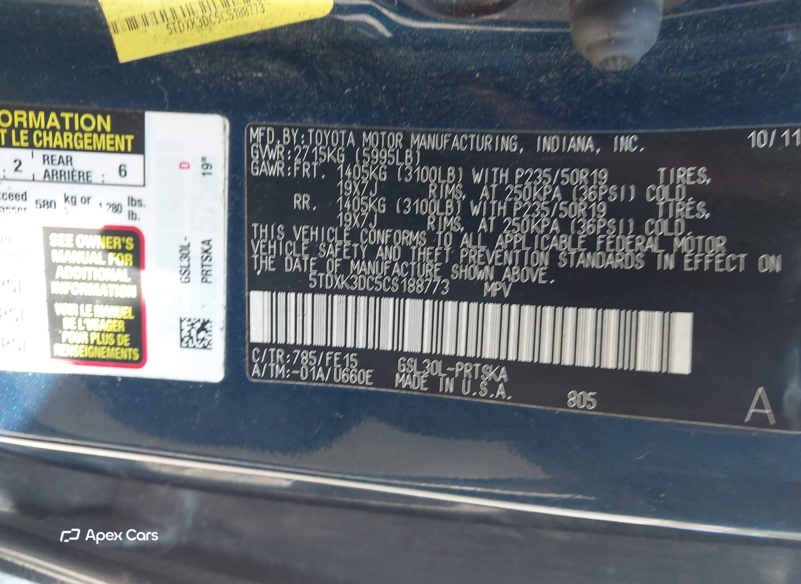 Toyota Sienna 2012